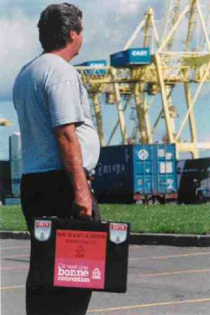 AFTERMATH: A disheartened union member quietly contemplates all that the strike did not accomplish. (Photo by Carroll McCormick)