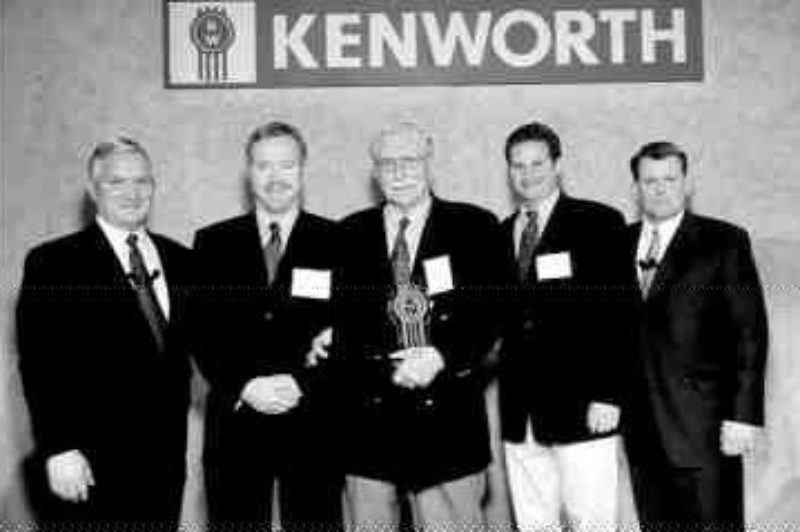 TOP SHOP: Edmonton Kenworth was recently named Kenworth's Canadian Dealer of Year. From left, Ed Caudill, Kenworth general manager and Paccar vice-president; Edmonton Kenworth's Gary King, Mike King and Colin Ferguson; and Tony McQuary, Kenworth assistant general manager for sales and service.