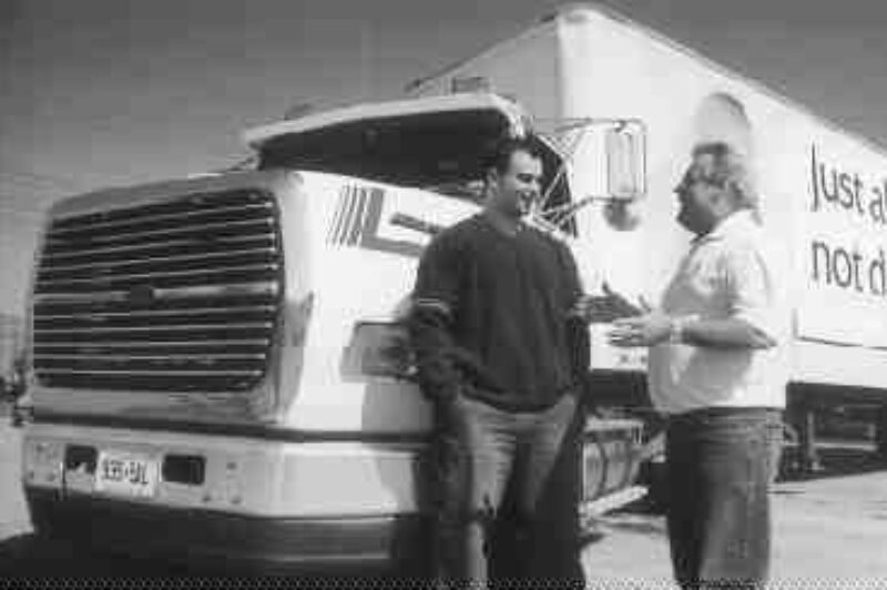 CHATTY: Medeiros and Warn talked about anything and everything trucking.