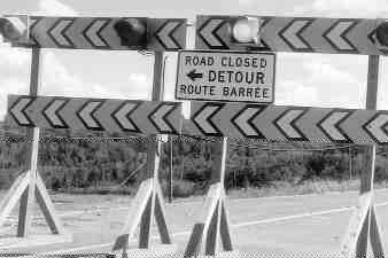 DETOUR: Drivers were angered when both bridges were closed.