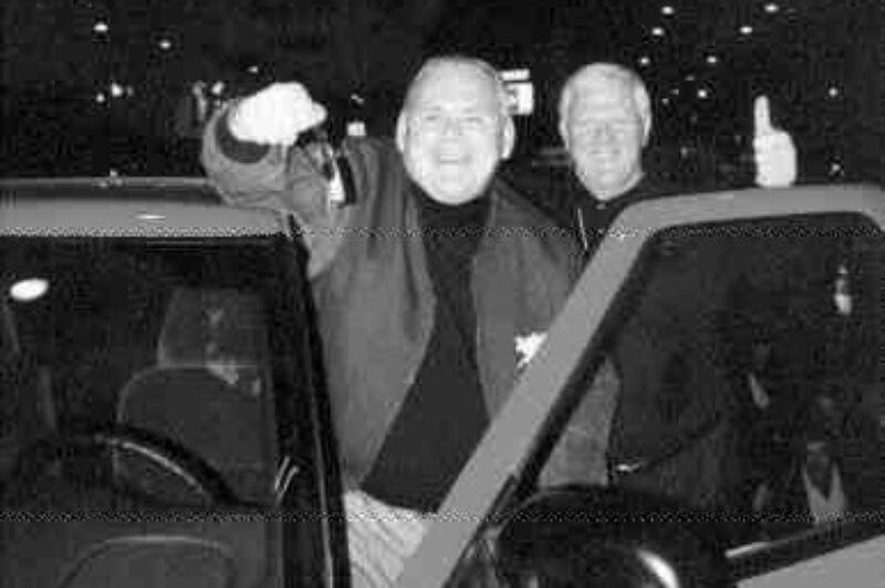 YES!: Expocam saw the lucky Jules Savord presented with a new pick-up by Manac president Gaston Bureau.Photo by Brandi Cramer