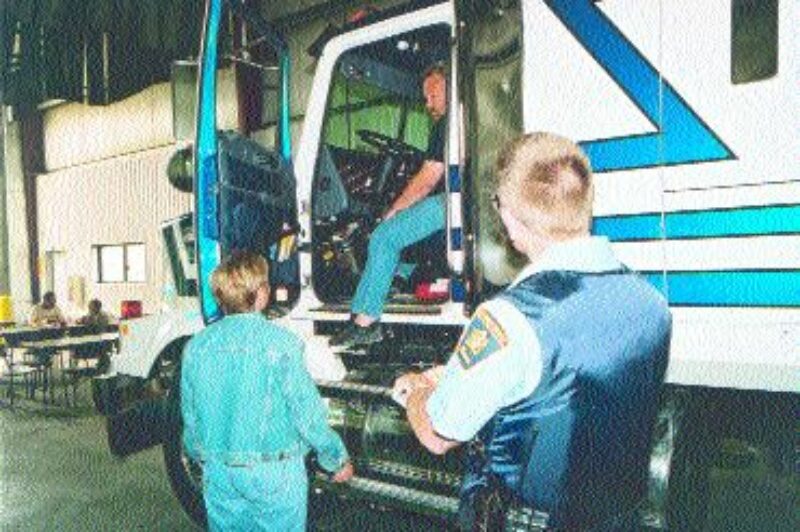 COMING SOON: Pre-trip inspections, like this one are about to become part of the testing process in Alberta.Photo by James Menzies