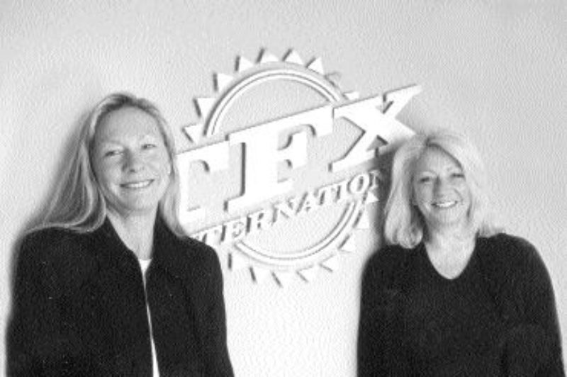 AUTO SHOW: Christine Horodnyk (left) and Jacqui Macnally (right) head up the team at TFX International, a specialized automobile hauler, and they say they love every minute of it. Photo by Katy de Vries