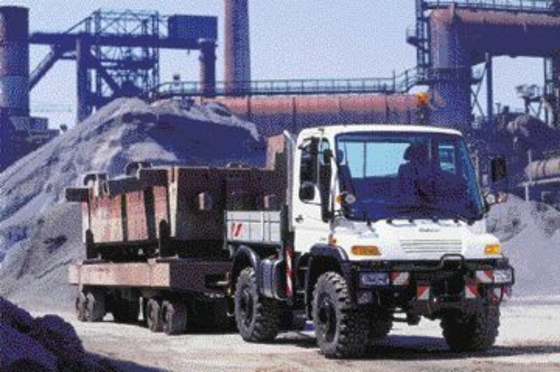 BRUTE FORCE: The Unimog can tackle 80 per cent inclines.