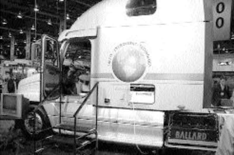 POWER: The Freightliner test truck features a prototype inverter/charger.