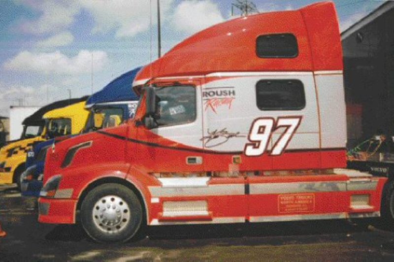 RACEY: Volvo's Drive the Future Tour fleet of VNs.Photo by James Menzies