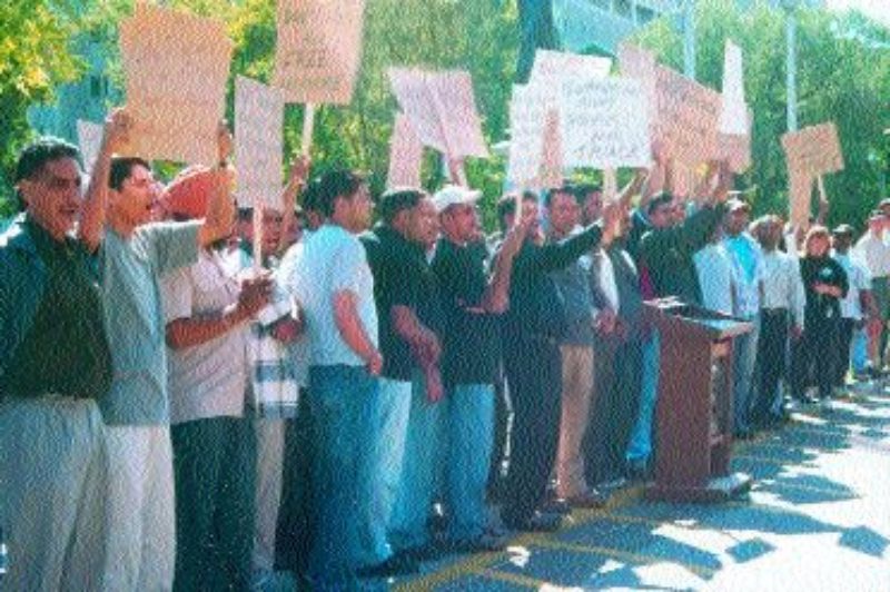 STRENGTH IN NUMBERS: Truck drivers organized at Queen's Park to show they mean business and garner media attention.