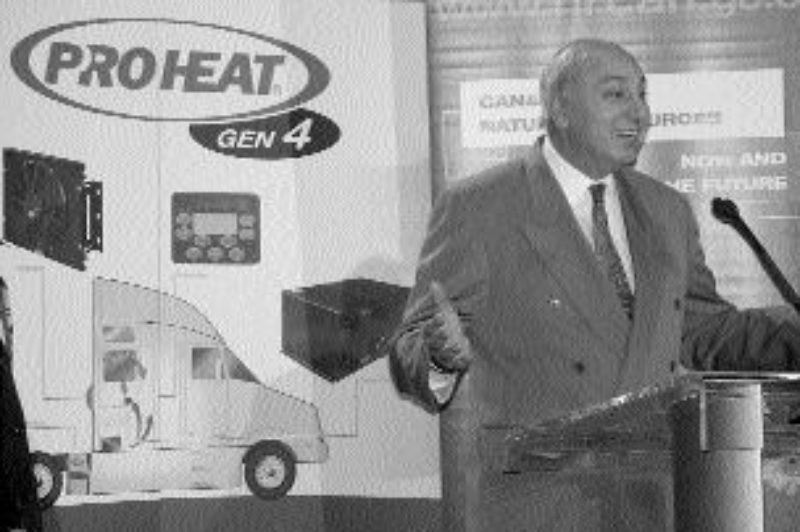 NOT IDLE: NRCan Min. Herb Dhaliwal launched the rebate program in Richmond, B.C. Teleflex hosted the event.