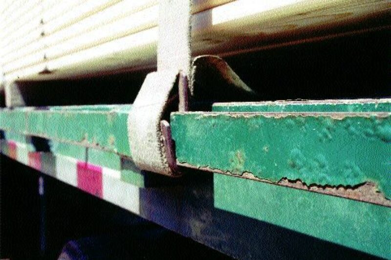 SAFETY FIRST: It's important to keep a careful eye on the condition of your tie-down straps. Reef knots won't do in a pinch.