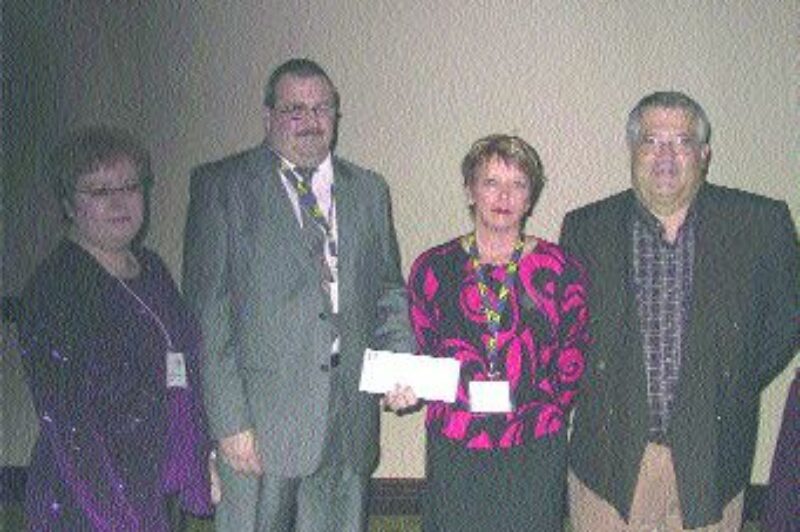 THANK YOU: (L-R) Ruby Roberts, Dave Roberts, LeeAnn McConnell and Jim Campbell.