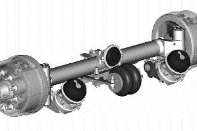 SPECIAL FOR CANADA: Dana Spicer's new self-steering trailer axle.