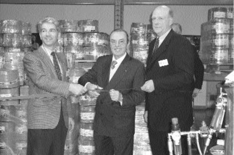 JOINT VENTURE: West End Tread System key execs celebrate the grand opening of Mississauga Ringtread plant.