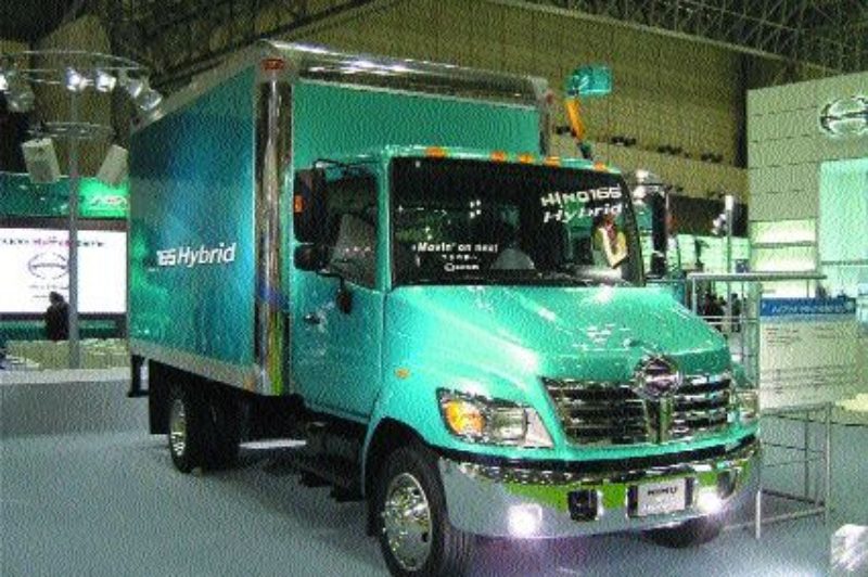ECO TRUCK: Hino's hybrid uses up to 30 per cent less fuel.