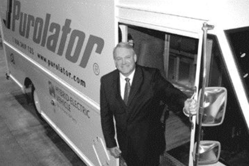 CLEAN MACHINE: Robert Johnson, president and CEO of Purolator, at the roll out of the company's new FC-HEV and HEVs in Etobicoke.