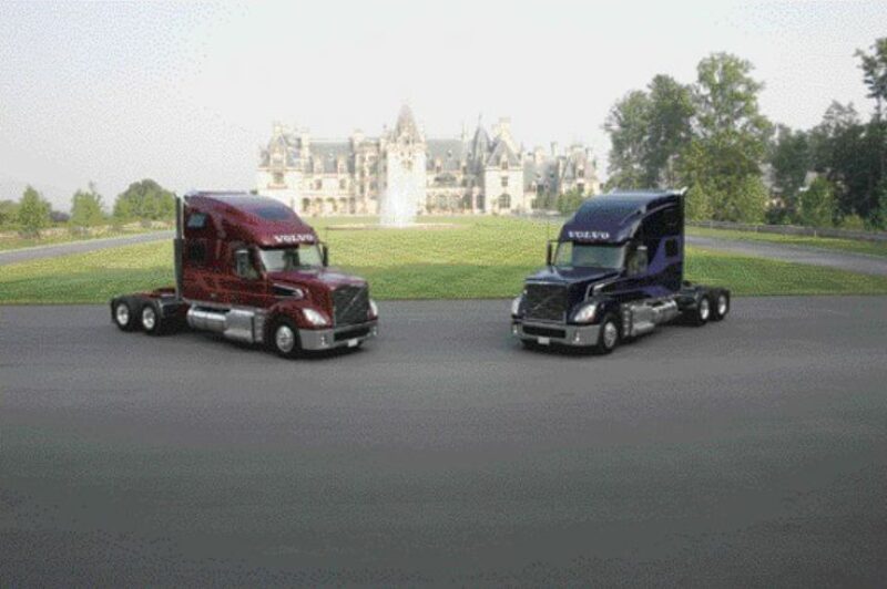 Red Truck:Start mileage: 10,011 (16,017 km)End mileage: 10,501 (16,801)Miles travelled: 490 (784)Fuel used: 91.7 gallonsMPG: 5.344Blue Truck:Start mileage: 8,800 (14,080 km)End mileage: 9,288 (14,860)Miles travelled: 488 (781)Fuel used: 91.5 gallonsMPG: 5.333