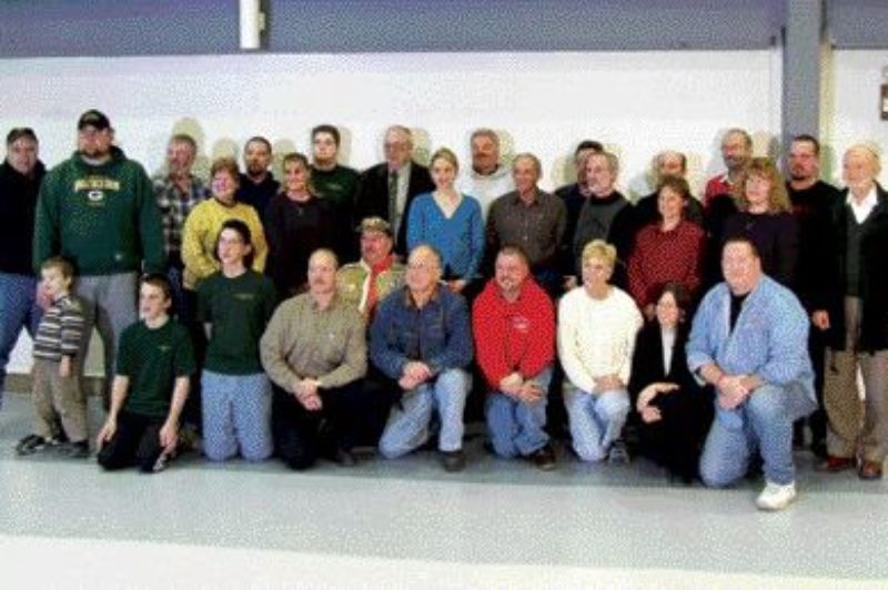 THANKS!: Representatives of local groups celebrated recently with the Fergus Truck Show board of directors following some big donations.