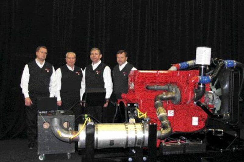 CLOSER LOOK: Cummins' training module, shown here, allows for an up-close look at the regeneration process of a diesel particulate filter.