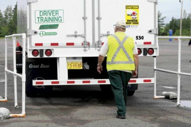 CHECK IT OUT: The pre-trip inspection was just one of the skills drivers had to show their mastery of as part of the competition.