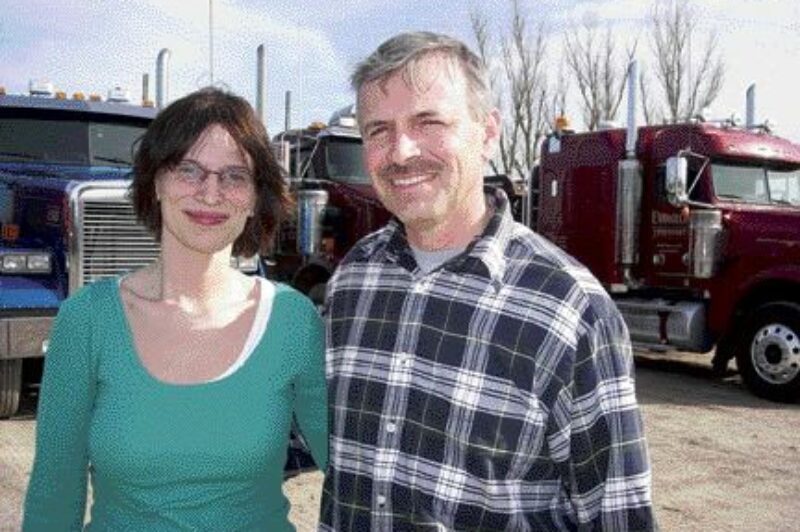 FUTURE LOOKING BRIGHT: Jessica and Edwin Corkum have a bright future ahead of them at Evangeline Transport, with Jessica being groomed for a possible management position down the line.