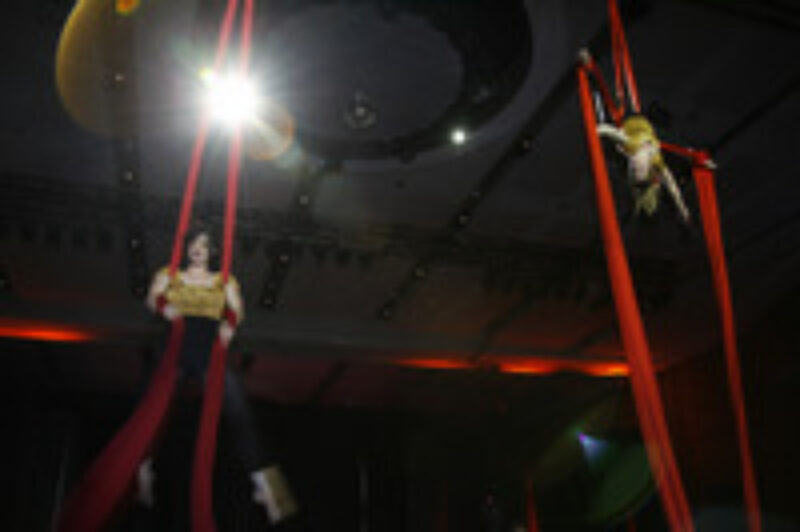 Zero Gravity Circus Aerialists thrilled the crowd at Totalline's 20th anniversary event.