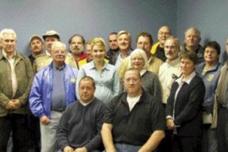 GIVING BACK: The directors of the Fergus Truck Show presented cheques totaling more than $43,000 to 25 area groups who assisted at this year's event Oct. 30. The presentation brings the total raised by the Fergus Truck Show for community groups and Fergus Recreation to more than $550,000. The groups totaled more than 900 volunteers working a combined total of more than 6,000 hours. Hundreds of non-group volunteers also worked during the weekend event. 