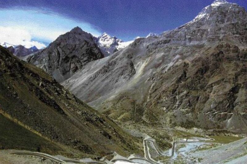 BIRD'S EYE VIEW: The road across the Andes from Chile, to Mendoza, Argentina.Photo by Tim Barton