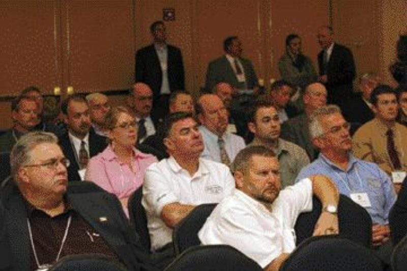 ATTENTIVE AUDIENCE: APTA members listen intently during the association's annual general meeting in October. APTA chairman Vaughn Sturgeon stressed the importance of partnering with government officials and other associations during his address.