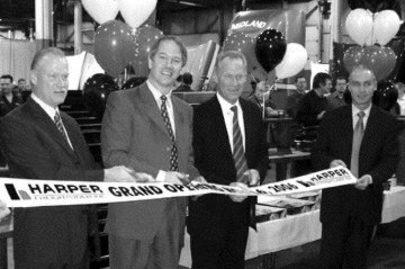 TOP TEAM: Key executive members were on-hand during a celebration of the acquisition of Freightliner Mid-Ontario by the Harper Group. Pictured left to right are Steve Harper, Bob Carilglia, Paul Harper and John Cosgrove.
