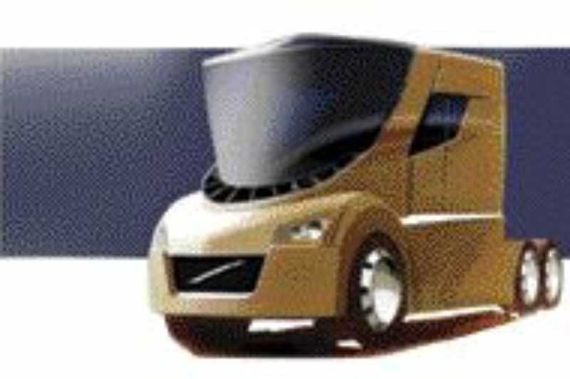 CREATING A BUZZ: Volvo's BeeVan puts the driver in the front center of the cab.