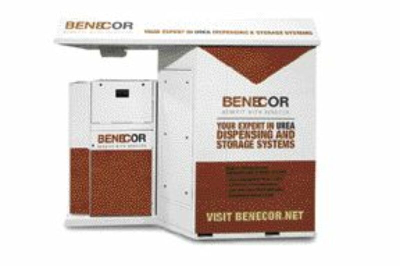 FLEET OPTION: Urea dispensers such as this one, ranging from 1,000 to 2,500 gallons, will be ideal for fleet terminal use, Benecor announced.