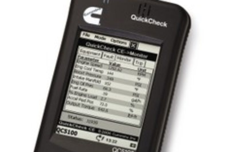 The QuickCheck 5100 allows fleet managers to monitor key engine information.
