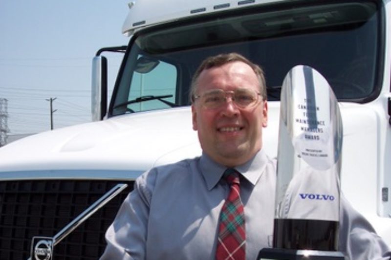 Richard Sharpe, winner of the 2007 Volvo Canadian Fleet Maintenance Manager of the Year Award,