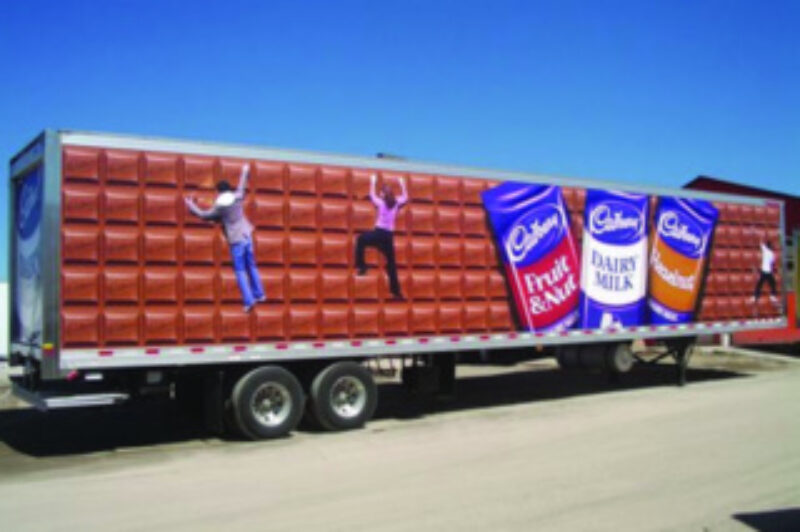 This trailer owned by Cadbury and designed by Motive Media Fleet Graphics won the Tractor-Trailer category.