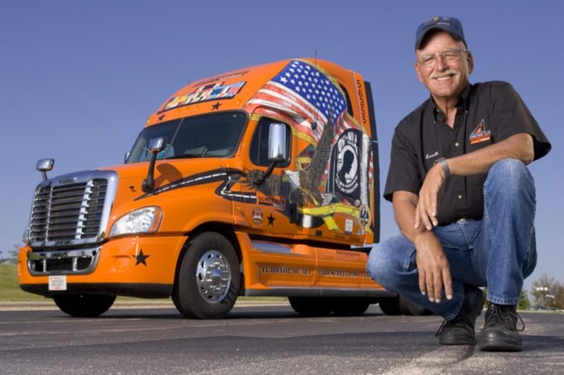 Lowell Wilderman, a retired Navy vet, was the lucky driver selected to captain the Ride of Pride VI.