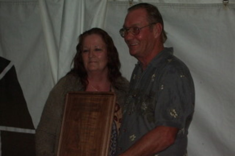 Frank Vanderhoeff and partner Judy pose for pictures after he was presented with the 2007 Owner/Operator of the Year award.
