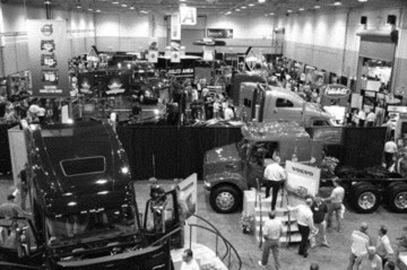 MARITIMER MOB: A handful of the more than 12,000 attendees check out some of the latest '08 truck models at the Atlantic Truck Show. Photo by Chris McKee