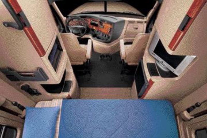 LARGER CABS: Today's truck cabs, such as Freightliner's Cascadia, are larger to accommodate bigger drivers and provide more storage space.