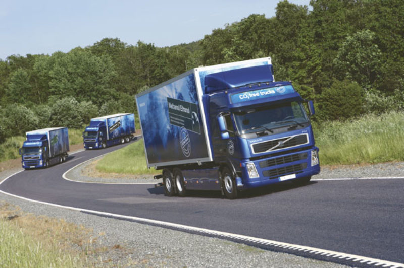 Volvo has developed seven demonstration model trucks, which run solely on renewable fuels.
