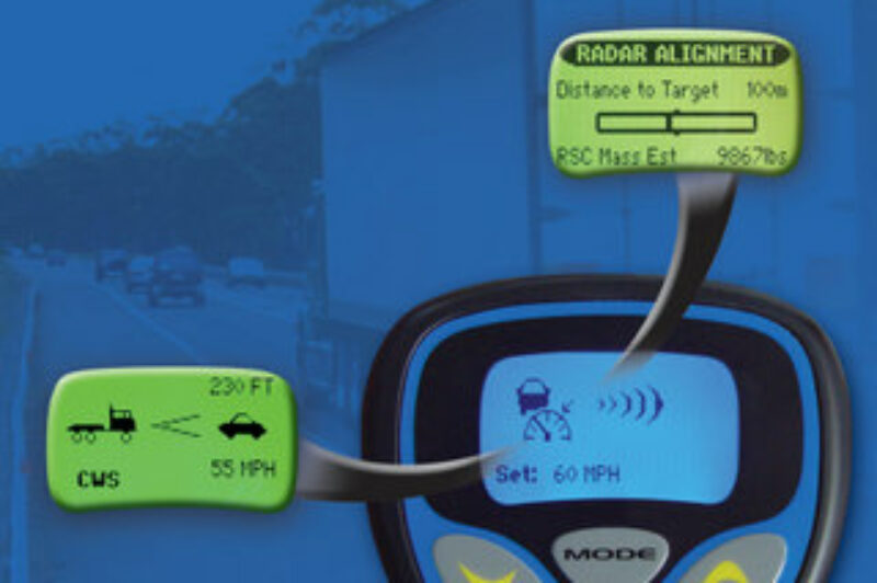 The in-cab display (pictured), will be integrated with the OEM's dash display on production models.