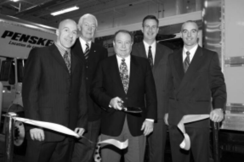 OPEN FOR BUSINESS: Penske officials and local dignitaries recently cut the ribbon on a new Quebec City facility.