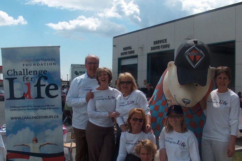 Members of the Maxim Challenge for Life team include (from left) Doug Harvey, Jan Shute, Margy Nelson, Shelley Betton, Maili Wiechern, Meghan Furst and Val Kolson.