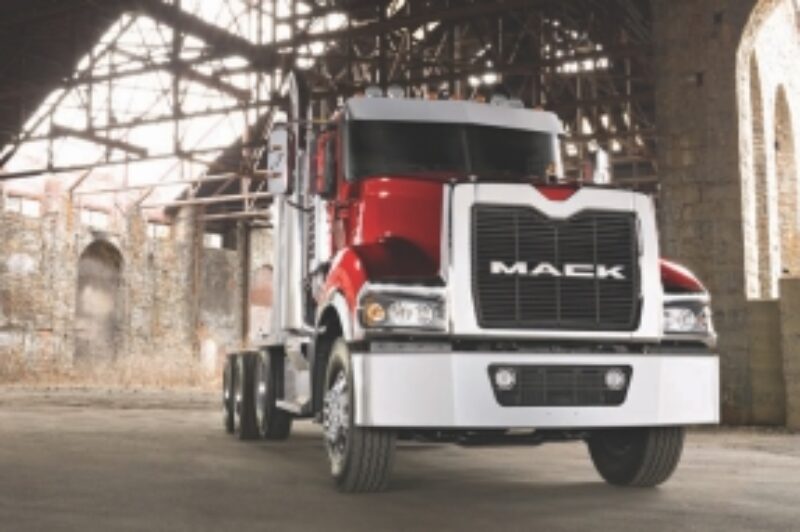 MAKING A SPLASH: Mack's bold new heavy-hauler attracted a lot of attention when introduced at ConExpo, and again later at Mid-America.