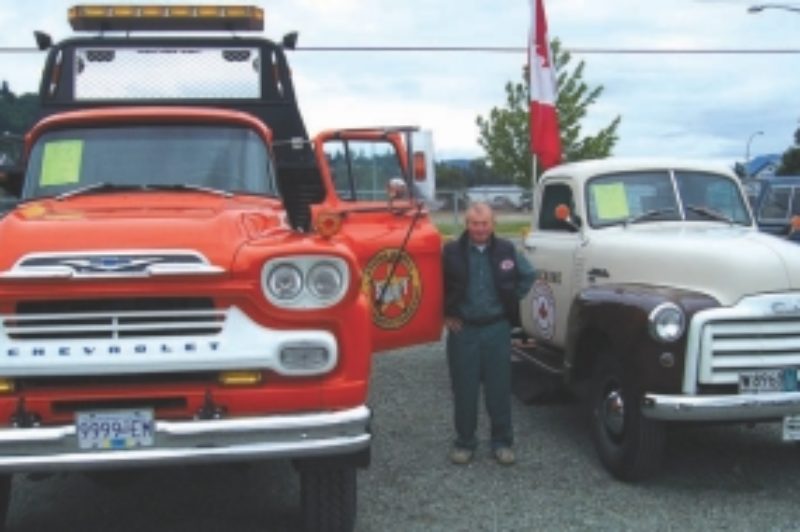 CHEVROLET WAY: Antique truck collector and restorer extraordinaire, Glen Morrow, shows off a couple favourites from his private collection.