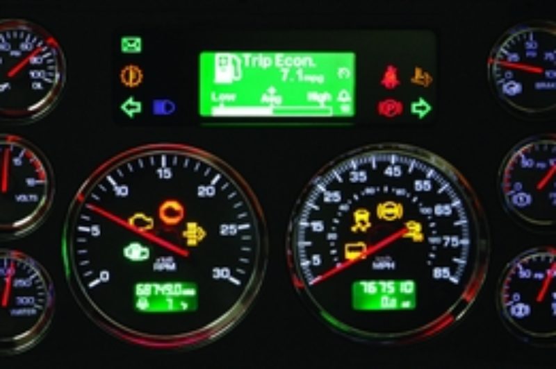 The T2000's driver center includes trip data to help improve driver efficiency.