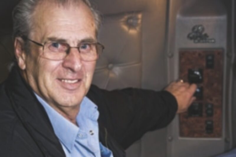 COZY CAB: Wayne Love, an owner/ operator with Mullen Transport, uses a Teleflex cab heater to keep his bunk warm during the harsh western Canadian winters.