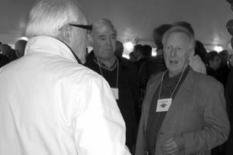 REASON TO CELEBRATE: Ross Mackie greets guests at the company's recent 80th birthday celebration.
