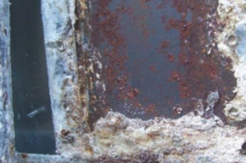 WORST CASE SCENARIO: Trapped water, salt accumulation and the combination of different metals all contributed to this case of trailer corrosion.