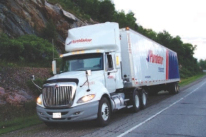 WHAT'S WRONG WITH THIS PICTURE?: Passing a road test with the tractor-trailer pictured would not allow a driver with three million accident-free miles to keep his A/Z licence. Why? Because new testing requirements in Ontario don't allow drivers -including experienced drivers -to take their road test using a truck with an automated transmission.