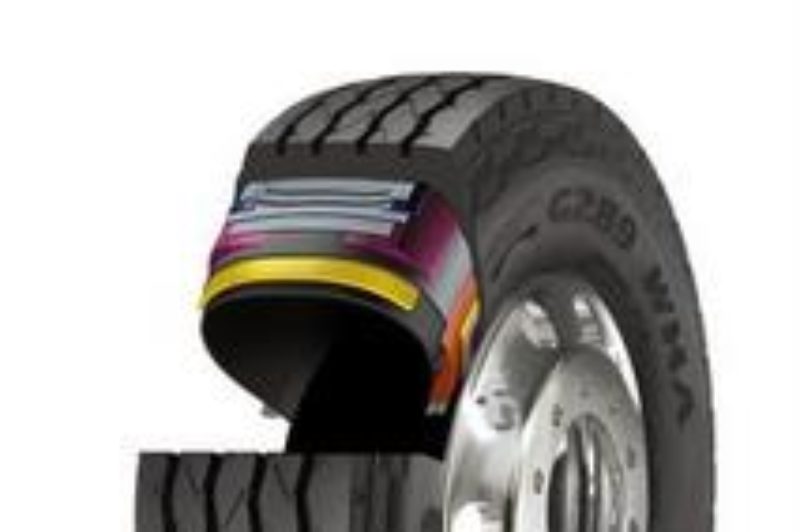 Goodyear's latest tire for waste haulers incorporates the company's DuraSeal technology, which automatically seals punctures up to a quarter-inch in diameter.