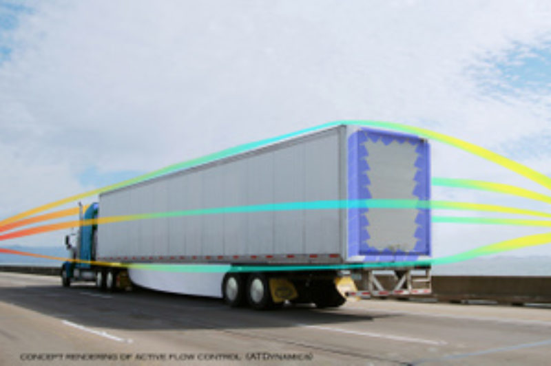 ATDynamics is developing new technology that modifies airflow at the rear of tractor-trailers.